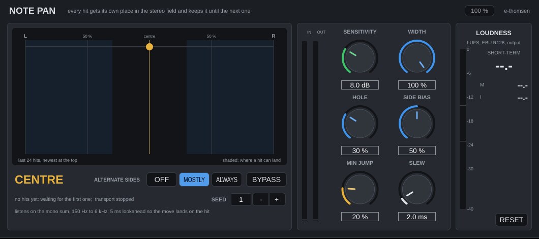 Note Pan plugin window